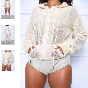 Sand Net Mesh Hoodie